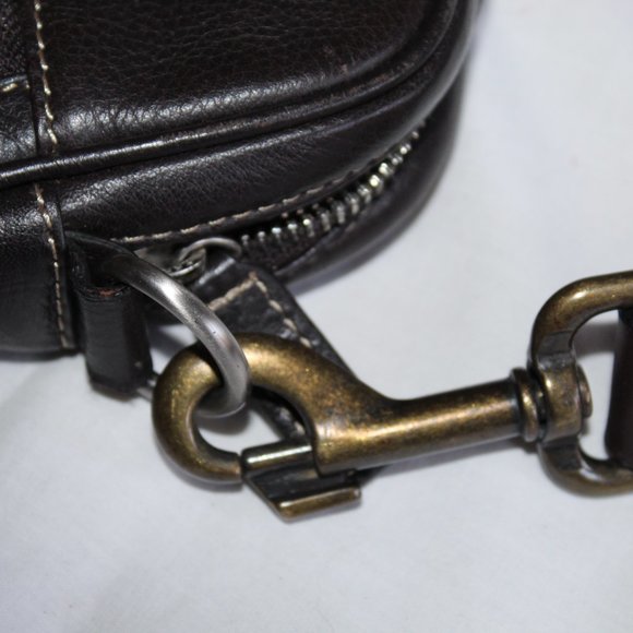 Levenger Brown Leather Multi-Use Messenger Crossbody Bag Organizer 11.5"x9" - Picture 8 of 16